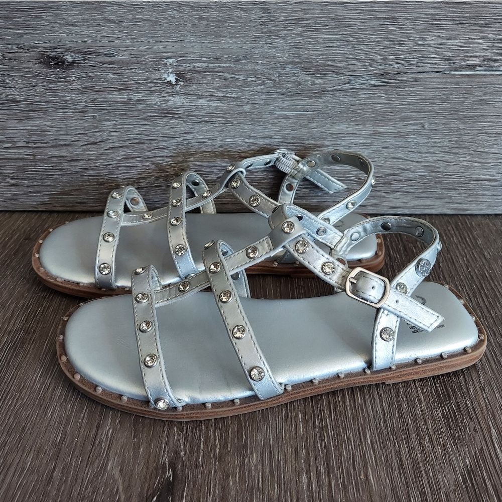 Madden NYC Girls Silver Gladiator Sandal, Size 2